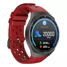 Smartwatch Lige Bw0272 1.28 Caja De Aleación De Zinc Negra, Malla Roja De Tpu Y Bisel Negro