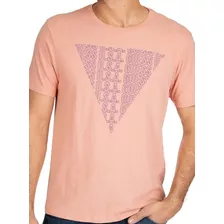 Camiseta Logo. - Rosa Claro & Azul. - Guess M92rtskp444