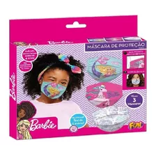 Mascara De Protecao Reutilizavel Da Barbie Com 3 Un Fun