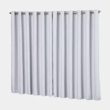 Cortina Blackout Grande Para Sala 3,00 X 2,20 Em Tecido Luxo Cor Gelo