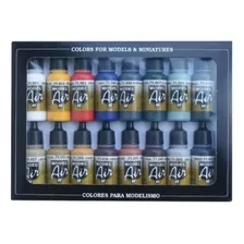 Vallejo Wwii Alied Model Air Paint, 0.6fl Oz (paquete De 16)