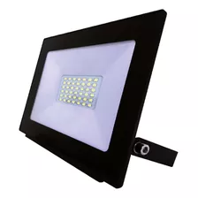 Reflector Led 30w Luz Fría - Apto Exterior Interperie - Alic Color De La Carcasa Negro Color De La Luz Blanco Frío 220v