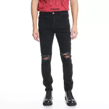 Jeans Hombre Ellus Rock 71 Tiro Largo Rotura Rock In Rio