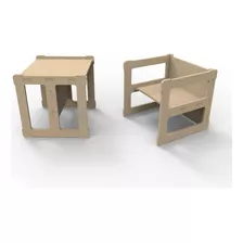 Escritorio Y Silla Niño 2 En 1 Montessori