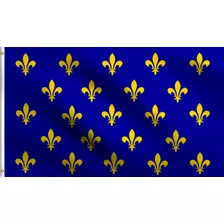 Dmse Bandera Azul De Flor De Lis De Muchos Francia Royal Mut