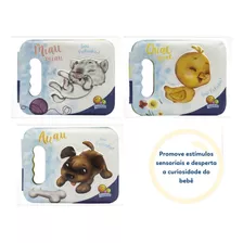 Kit 3 Livros Infantis Para Bebes Livros De Banho Agito No Banho! Impermeáveis E Fofinhos, ( Miau Miau, Quac E Quac E Au Au)