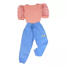 Conjunto Infanto Juvenil Feminino Blogueirinha Blusa E Calça