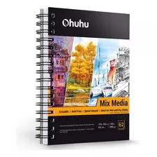 Cuaderno Ohuhu Para Bocetos Mixed Media 124 Paginas 22x15cm
