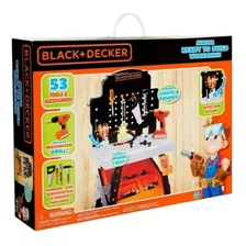 Mesa Trabajo Black+decker Con Herramientas Para Niños 53 Pcs