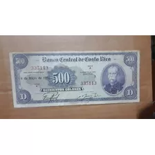 Billete 500a Costa Rica 1976, Muy Buen Estado.