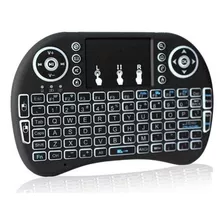 Mini Teclado Sem Fio Wireless Touch Android Tv Box Air Mou Cor Do Mouse Preto Cor Do Teclado Preto