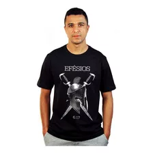 Camiseta Efésios Masculina 6:17 Armadura De Deus Bíblica