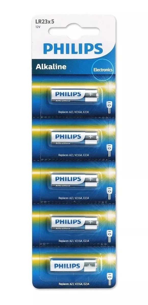 Pilha Philips Lr23p5b/97 Cilíndrica - Kit De 5 Unidades
