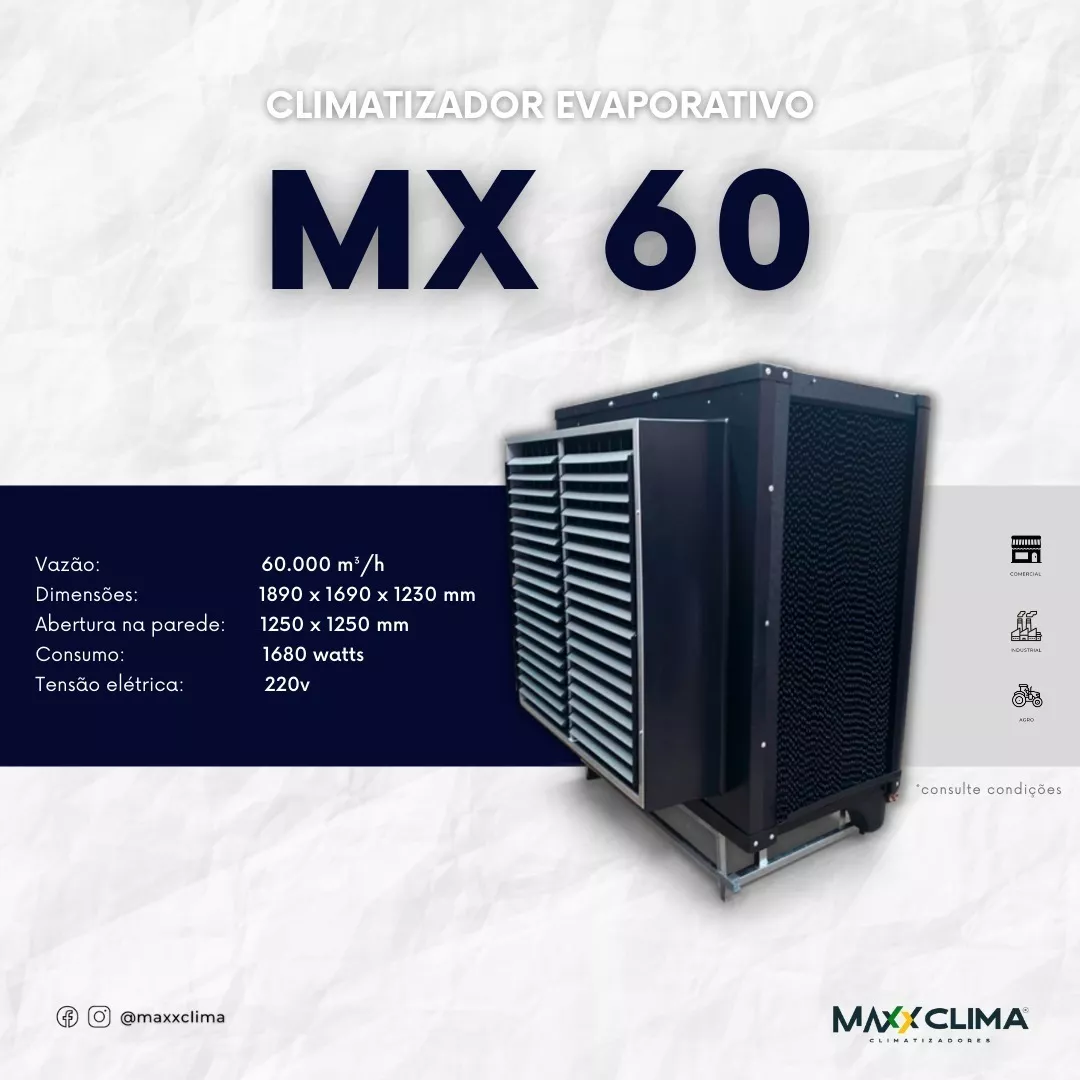 Climatizador Evaporativo Industrial E Comercial - Maxxclima