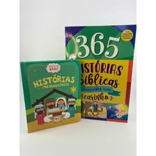 Kit Com 1 Livro 365 Historias Bíblicas E Uma Bíblia Do Bebê