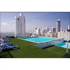 Cartagena!! Apartamento De Renta Por Días, Amoblado, Edificio Portofino Al Lado Hotel Decameron Bocagrande, Vista Al Mar, Piscina, Sauna, Jacuzzi, Parqueadero, Recepción 24 Hs