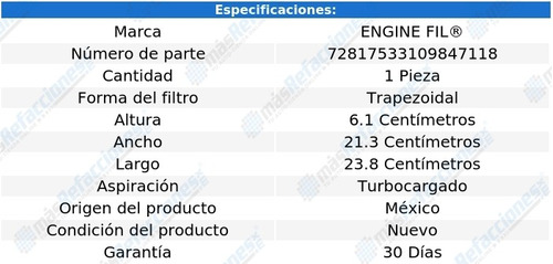 Filtro Para Aire Xc60 L6 3.0l De 2010 A 2015 Engine Fil Foto 2