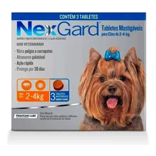 Nexgard Antipulgas Carrapatos Cães De 2 A 4kg 3 Tabletes