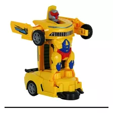 Carrinho Camaro Transformers Vira Robô Bate Volta Som Luz 