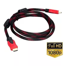 Cable Hdmi 4k 2 Metros Enmallado + Cable De Poder