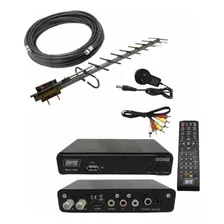 Kit Sintonizador Tda Fullhd + Antena + 10 M De Cable Coaxil