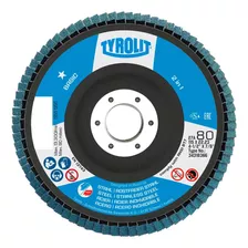 20 Discos Flap 115mm 4.1/2 Gr80 - Tyrolit Cor Azul