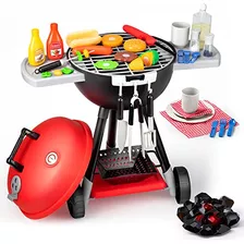 34 Pcs Toy Bbq Grill Set, Little Chef Pretend Play, Coo...
