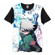 Camisa Camiseta Full 3d Animes Mangá Kakashi Hatake Naruto