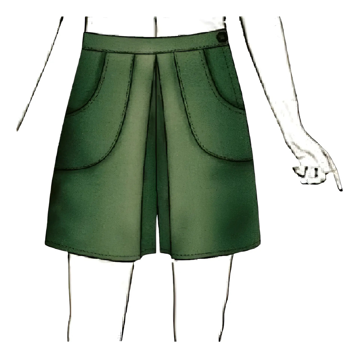 Moldería Textil Unicose -    Pollera Pantalón  1904