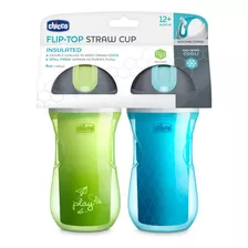 Set De Vasos Termo Entrenador Con Pitillo Chicco 9 Onz