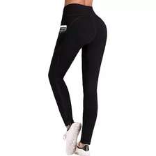 Pantaln Para Yoga Iuga Con Cintura Alta Y Bolsillos, Con Con