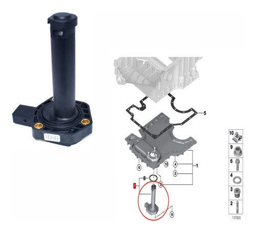 Sensor Nivel Aceite Bmw Serie 5 F10-x3 F25-x5 E53 Foto 4