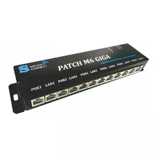 Regua Patch Panel Gigabit Poe 48 Volts 6 Portas 10/100/1000 