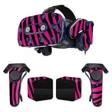 Piel Compatible Con Htc Vive Pro Vr Headset - Pink Zebra | P