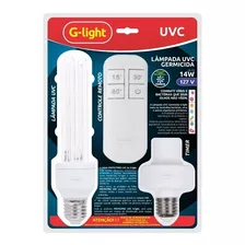 Lâmpada Uvc 14w Germicida Com Timer E Controle Remoto 127v