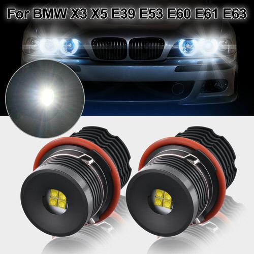 2 Focos Led Angel Eyes Halo Light Bulb Bmw E39 E87 E63 X3 X5 Foto 7