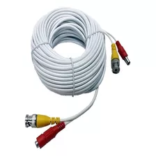 Video Power Cable De Cctv Sat Cabvdcor15m 15 Metros Blanco