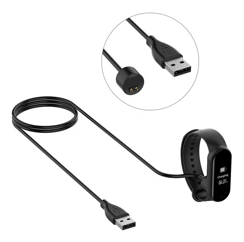 Cargador Magnético Compatible Con Xiaomi Mi Band 5-6 Pulsera Inteligente