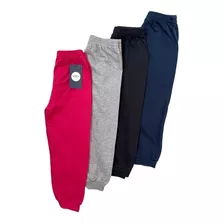 Combo 4 Calça Moletom Masculina Feminina Infantil Tam 4 A 8