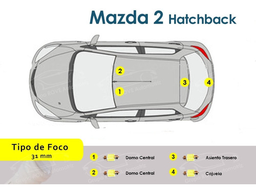 Focos Hiperled De Plasma Mazda 2 Hatchback  2016 Al 2018 Foto 6