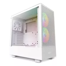 Gabinete Nzxt H5 Flow Rgb Cc-h51fw-r1 Vidrio Templado Blanco