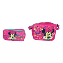 Kit Lancheira Térmica E Estojo Minnie, Rosa