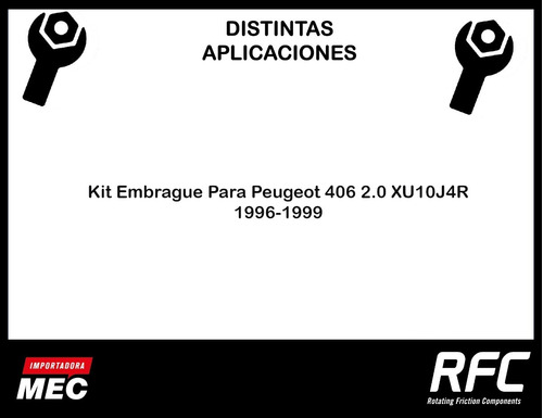 Kit Embrague Para Peugeot 406 2.0 Xu10j4r 1996-1999 Foto 2