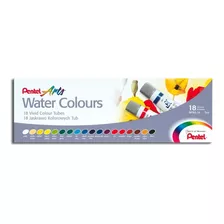 Tinta Aquarela Pentel Arts Water Colours Com 18 Cores