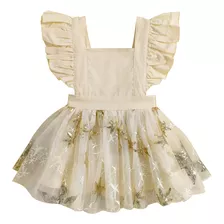 Vestido Infantil Para Meninas, Lantejoulas, Estrelas, Decote