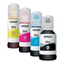 Kit 4 Tintas Originales Epson T504 Para L4150 L4160 L6171