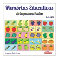 Memória Educativa Legumes E Frutas Jogo Pedagógico Madeira 