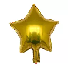 30 Balão Estrela Metalizado Dourado 21cm Festa Centro Mesa