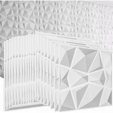 Paneles Decorativos 3d De 30x30cm Para Pared 20piezas Blanco