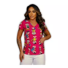 Scrubs Pijama Cirúrgico Feminina Blusa Estampado Elastano